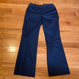 Banana Republic Harrison fit pinstripe navy classic works pants preppy 6R